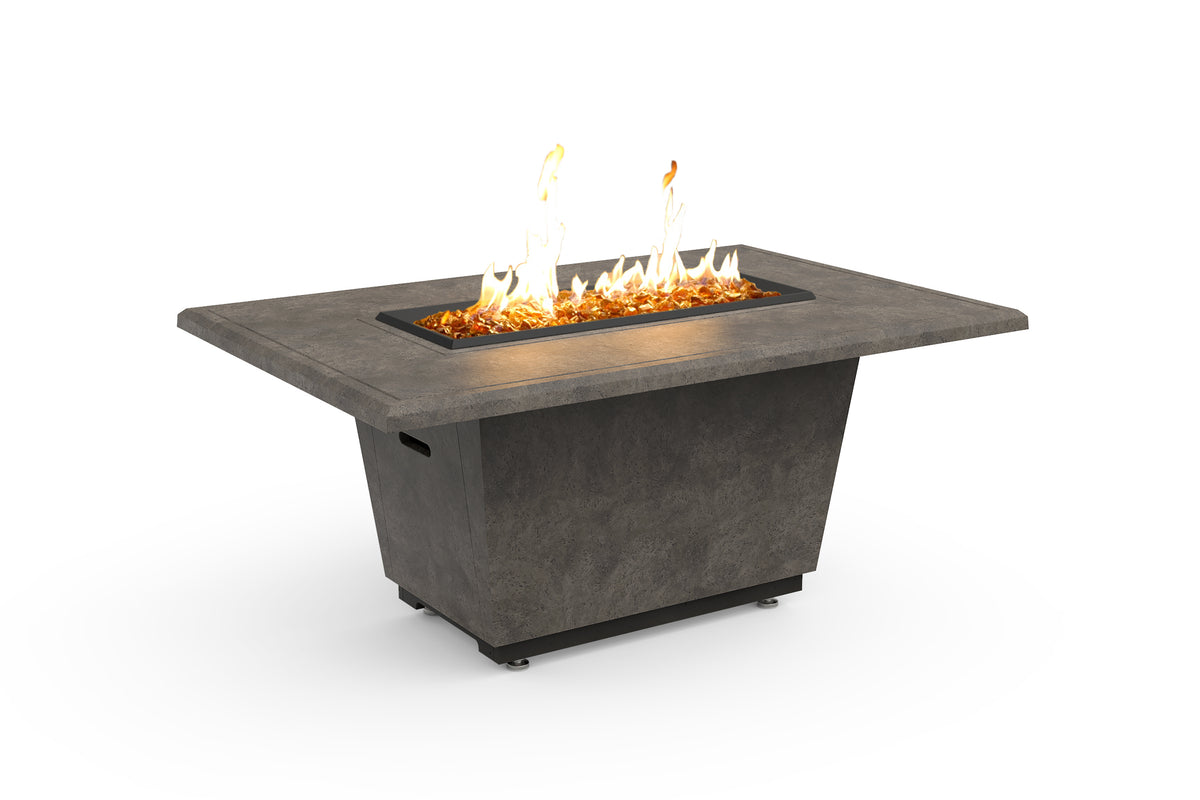 American Fyre Designs Cosmo Rectangle in Dark Basalt GFRC finish, model 635-DB-11