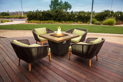 AFD Cosmo fire table lifestyle view in outdoor living space