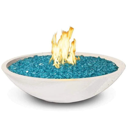 AFD Marseille 32-inch fire bowl in Smoke Gray GFRC finish