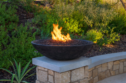 American Fyre Designs 40-inch Marseille Fire Bowl lifestyle shot