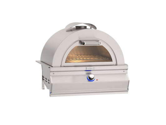 Fire Magic Aurora outdoor gas pizza oven in stainless steel