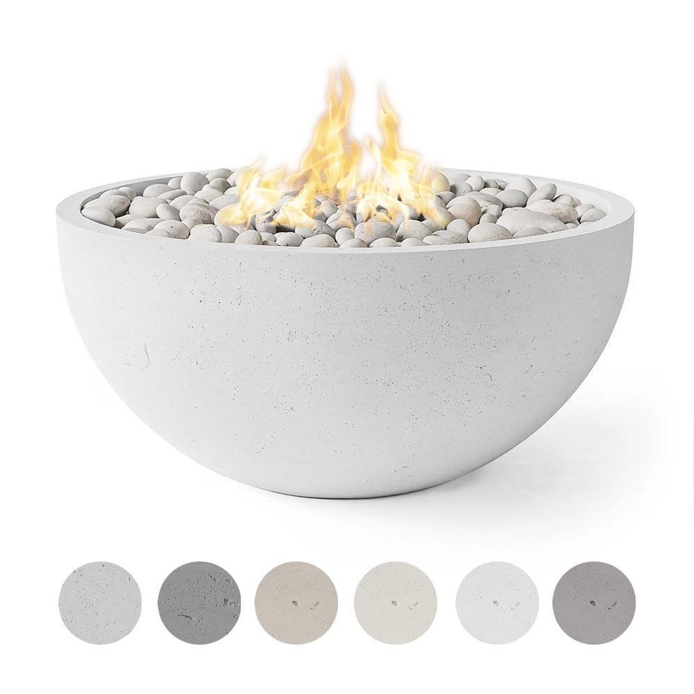 HPC Fire Dekko Serenade 40 inch lightweight concrete fire bowl