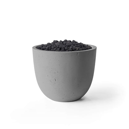 HPC Dekko Element fire table in Charcoal finish with Lava Stone inset