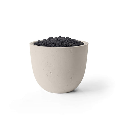 HPC Dekko Element fire table in Clay finish with Lava Stone inset