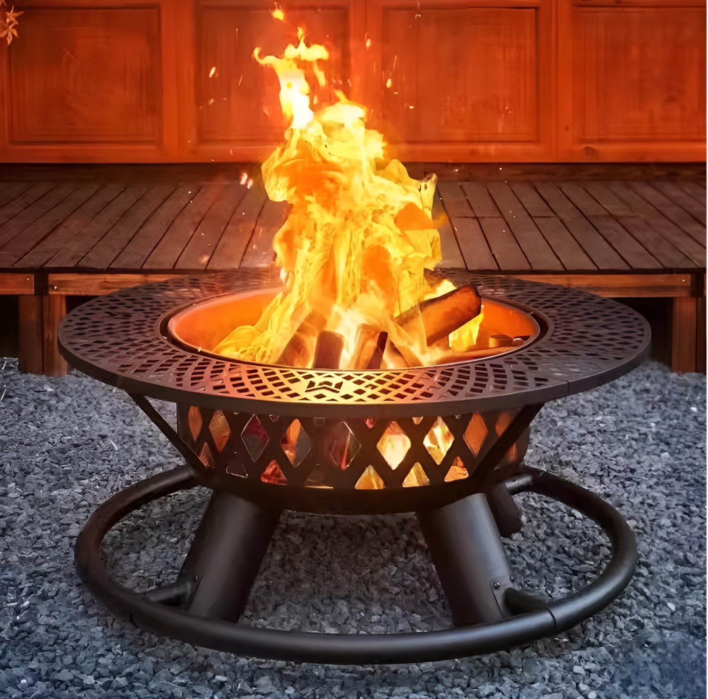 EmberGrid Rotating Grill Fire Bowl