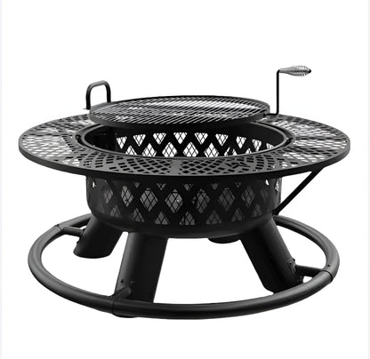EmberGrid Rotating Grill Fire Bowl