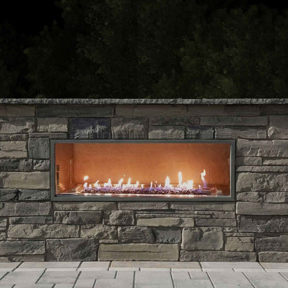Firegear Kalea Bay 48-inch linear outdoor gas fireplace in outdoor living space