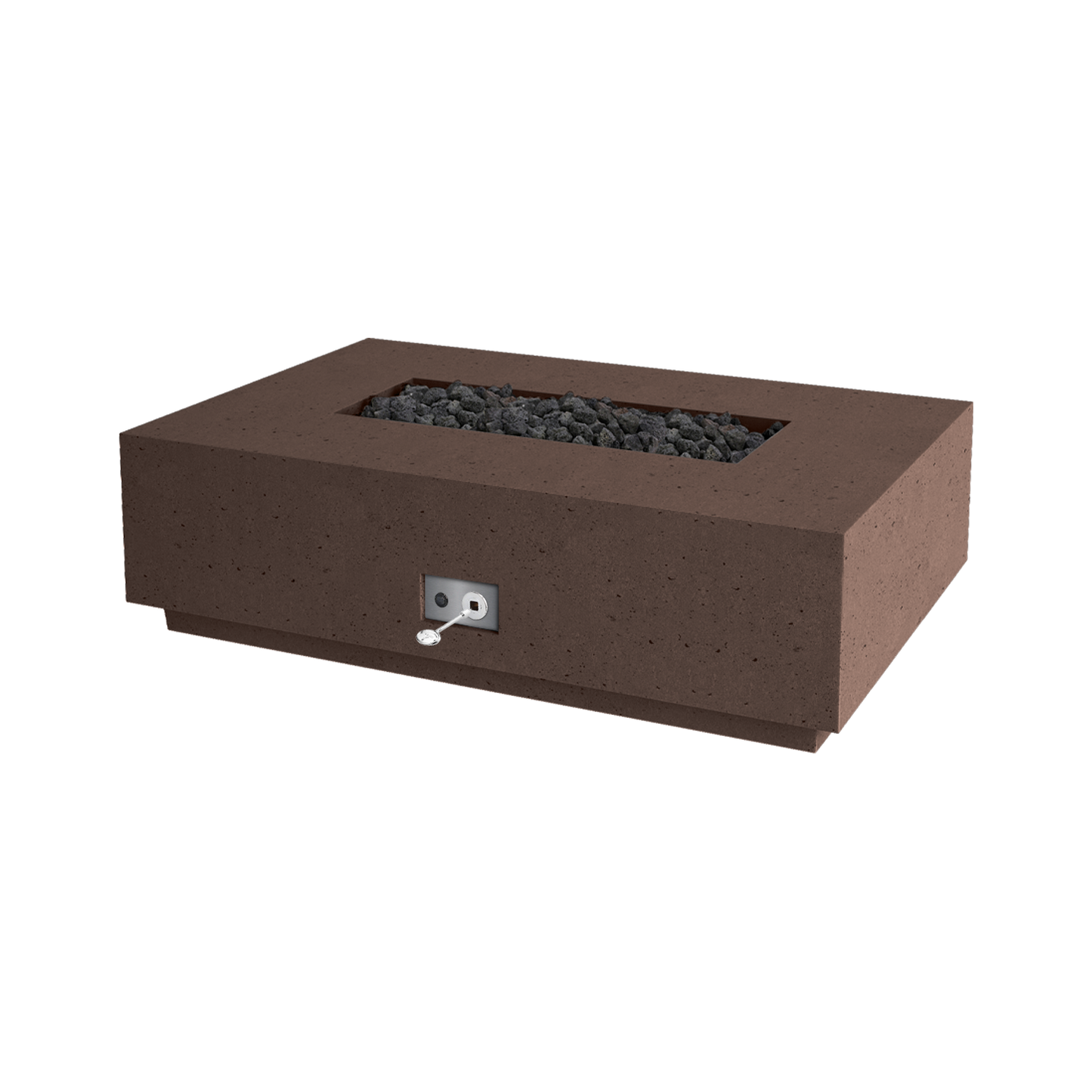 Firegear Sanctuary 1 fire table in Chocolate Brown GFRC finish