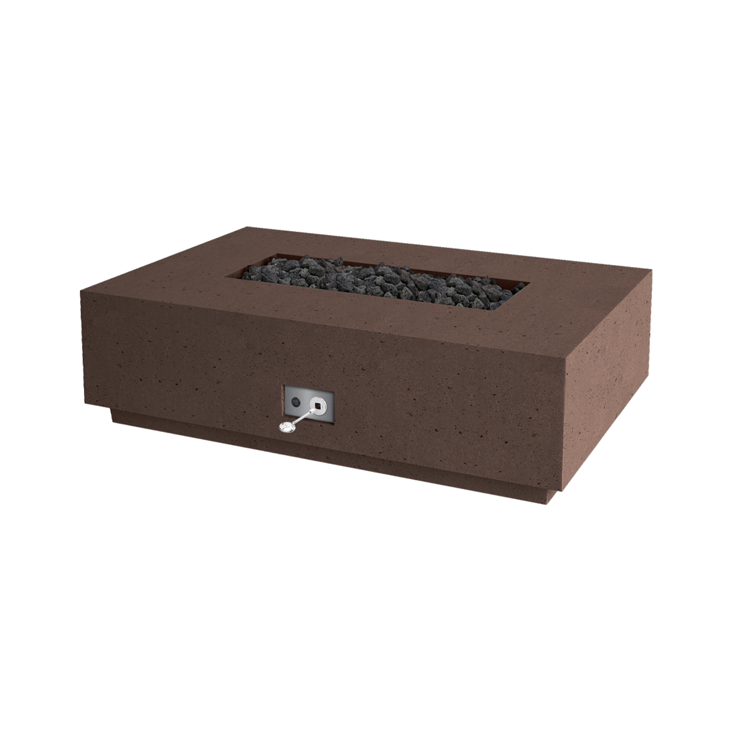Firegear Sanctuary 1 fire table in Chocolate Brown GFRC finish
