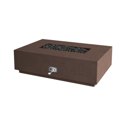 Firegear Sanctuary 1 fire table in Chocolate Brown GFRC finish