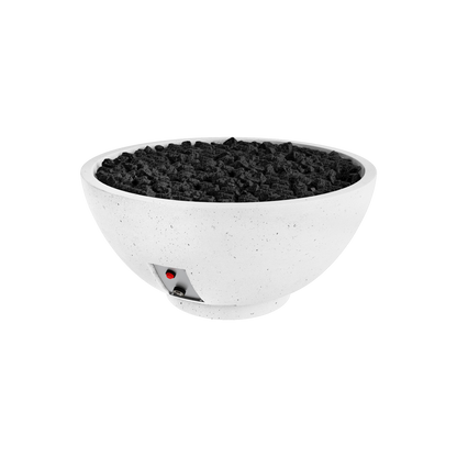 Firegear Sanctuary 2 fire bowl in Arctic White GFRC finish