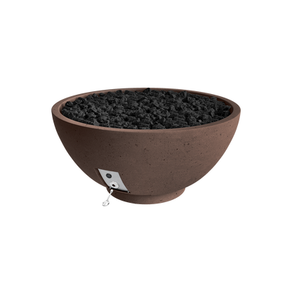 Firegear Sanctuary 2 fire bowl in Chocolate Brown GFRC finish