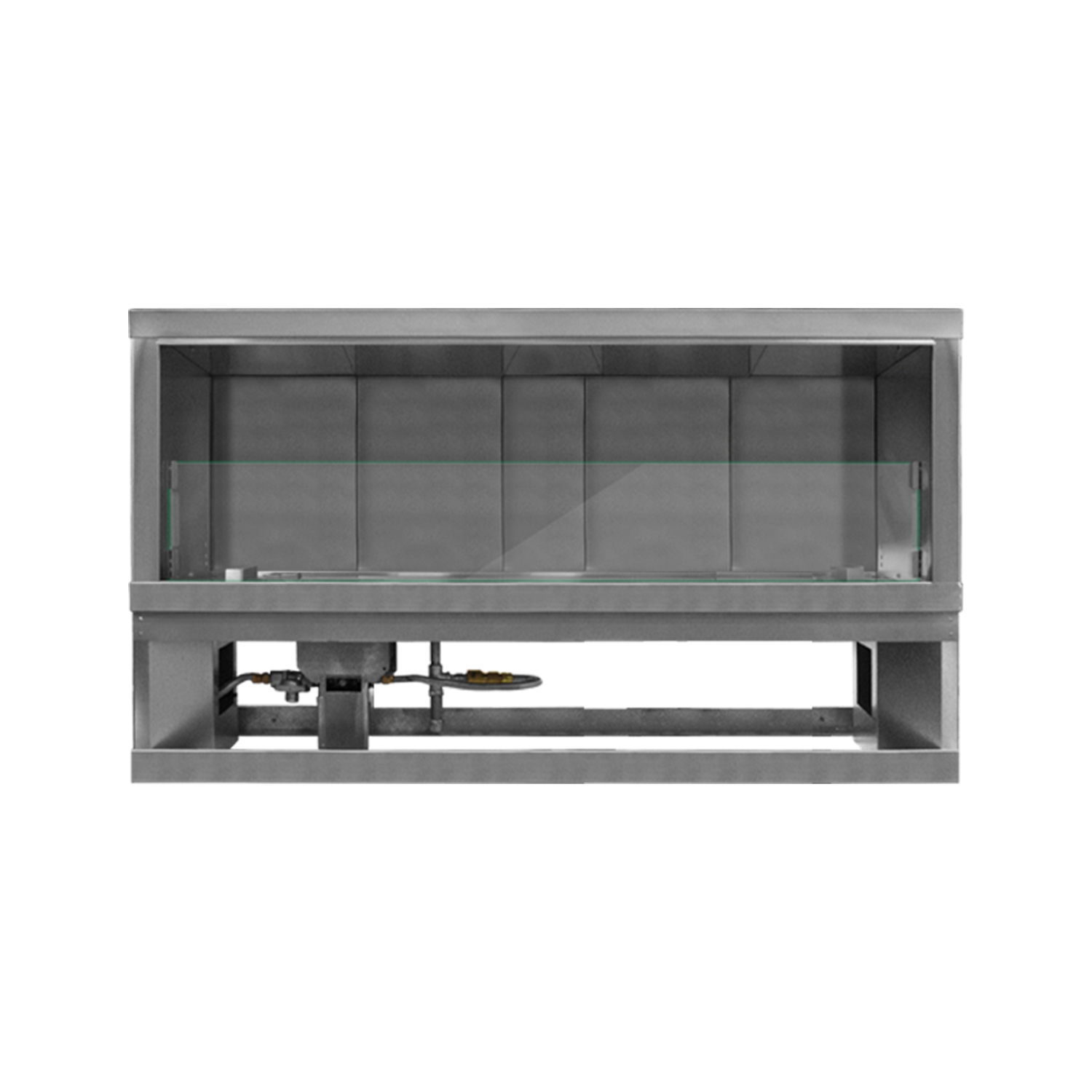 Firegear Kalea Bay 60-inch outdoor linear fireplace technical view